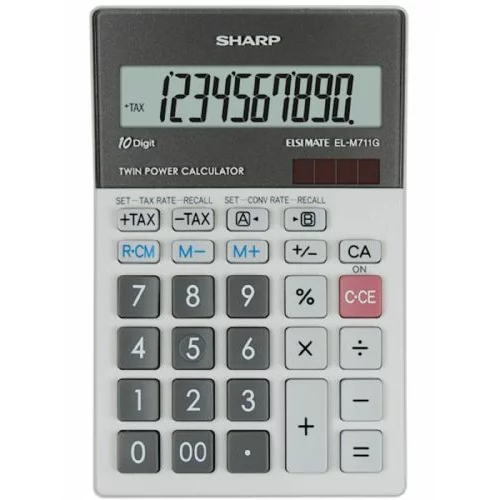 Sharp kalkulator ELM711GGY, 10M, namizni