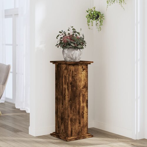 vidaXL Stojalo za rastline dimljeni hrast 33x33x80 cm inženirski les Cene