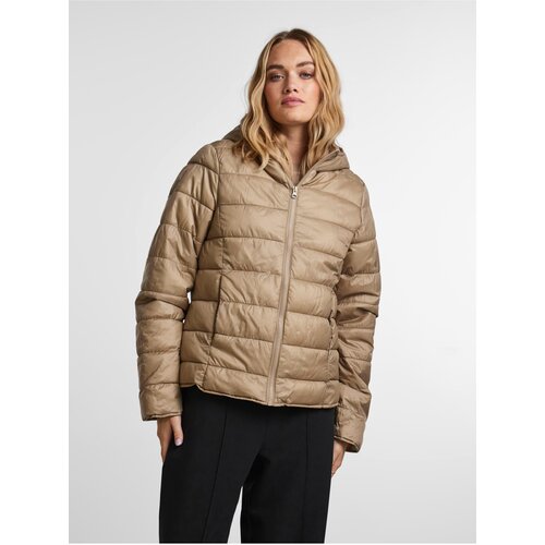 Pieces Beige Women's Quilted Jacket Birdie - Women Cene
