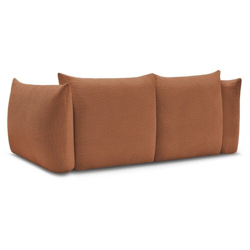 Bobochic Paris Oranžna sedežna garnitura iz tkanine boucl&amp;eacute; 234 cm Azra &amp;ndash; Slike