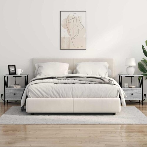  Noćni ormar Siva Sonoma 41,5 x 40,5 x 55 cm Konstruirano drvo Slike