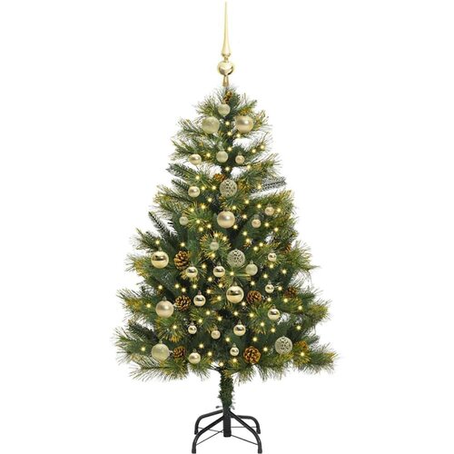 VidaXL Umjetno Drvo za Božić s &amp;Scaron;i&amp;scaron;arkama Zelena 150 cm Slike