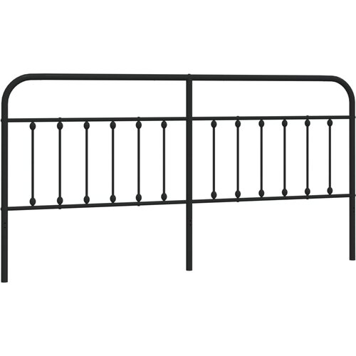 VidaXL Kovinsko posteljno vzglavje črno 193 cm, (20933359) Slike