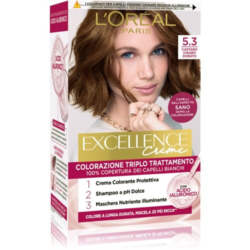L´Oréal Paris Excellence Creme barva za lase odtenek 5.3 Castano Chiaro Dorato 1 kos Cene