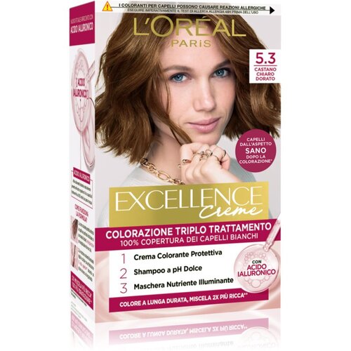 L&amp;acute;Or&amp;eacute;al Paris Excellence Creme boja za kosu nijansa 5.3 Castano Chiaro Dorato 1 kom Slike