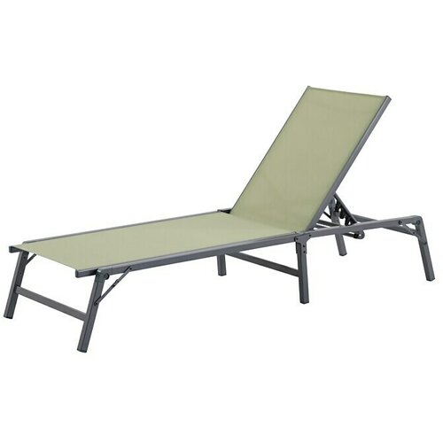  Ležaljka za plažu (&Scaron; x D: 63 x 186 cm, Zelena, Čelik, S podesivim naslonom za leđa) Cijene