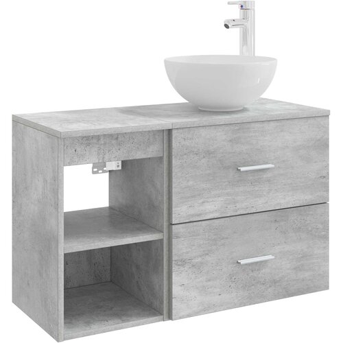 vidaXL Komplet pohi&scaron;tva za kopalnico 2 pcs Betonsko siva, (5000245758) Cene