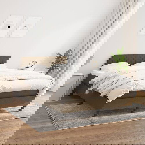 The Living Store Box spring postelja z vzmetnico temno rjav 120x200 cm blago - Box Spring Postelja, (21517392) Cene