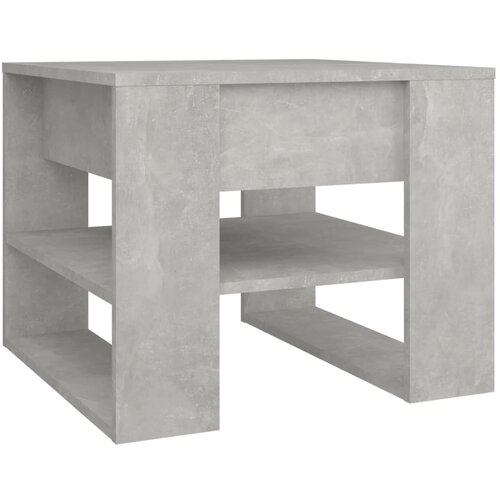 Maison Chic Klubska mizica - kavna mizica - Nizka mizica betonsko siva 55,5x55x45 cm konstruiran les, (21754737) Slike