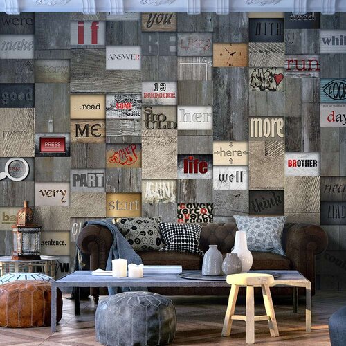  Tapeta - Wooden Inscription 50x1000 Slike