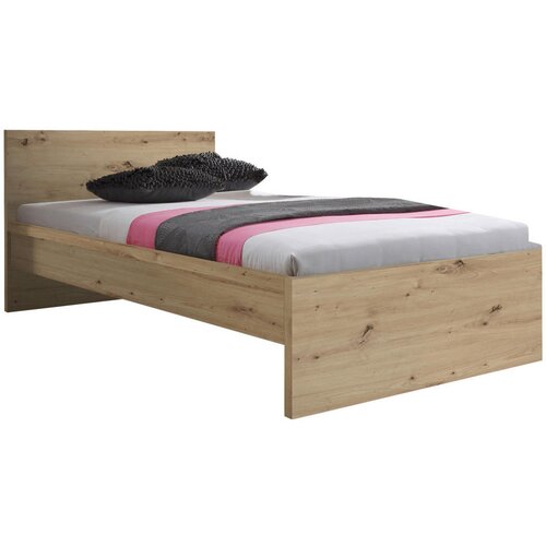 CARRYHOME POSTELJA 90 cm x 200 cm , leseni material hrast artisan Cene