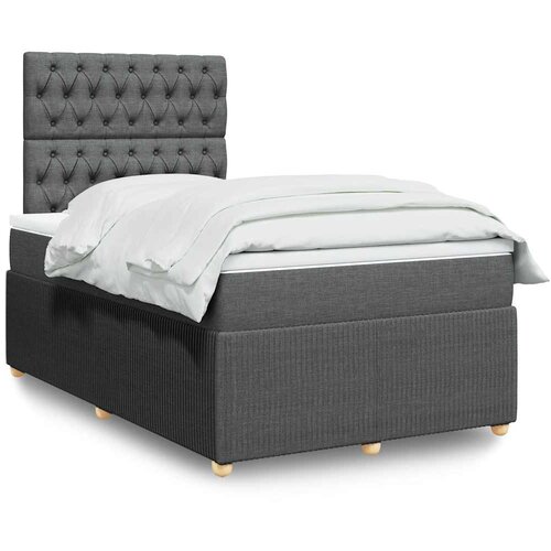  Krevet box spring s madracem tamnosivi 120 x 190 cm tkanina Cijene