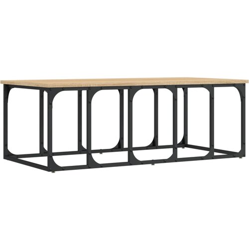 Maison Chic Klubska mizica - kavna mizica - Nizka mizica sonoma hrast 100x50x35,5 cm inženirski les, (21752777) Slike
