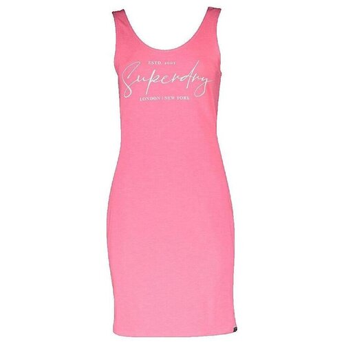 Superdry Obleke Robe Mini Graphic Bodycon Rožnata Cene