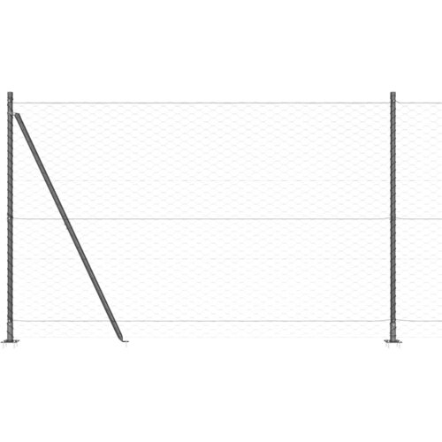  Heksagonalna ograda s betonskom osnovom 50 x 1,5 m Siva Mreža Slike
