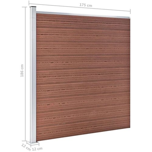 VidaXL vrtna ograda WPC 175 x 186 cm smeđa Slike
