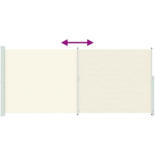  Uvlačiva bočna tenda za terasu 220 x 500 cm krem Slike