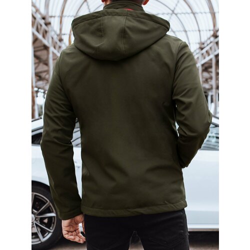 DStreet Men's softshell jacket with hood, green Cene