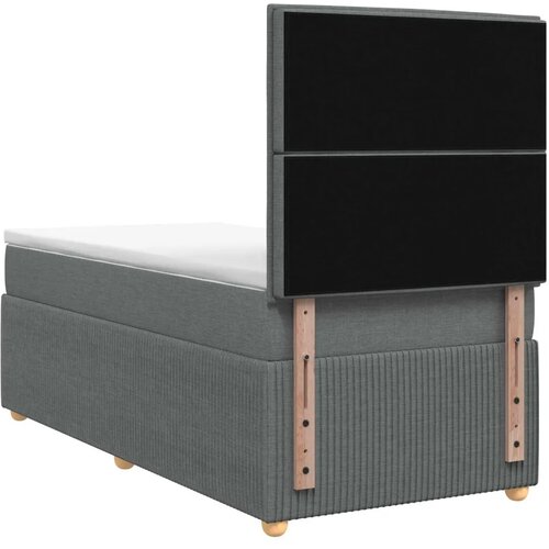  Boxspring krevet s madracem Tamnosiva 90 x 190 cm Tkanina - Tamnosiva 90 x 190 cm Dizajn linija Slike