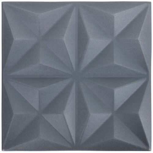  Zidne panele 48 pcs Origami siva 50 x 50 cm XPS pjena - Origami siva 48 Slike