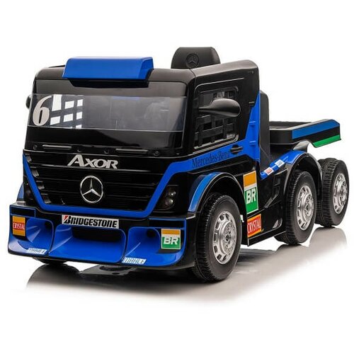  kamion licencirani kamion Axor sa prikolicom na akumulator 283 Mercedes Benz sa mekim gumama i kožnim sedištem - plavi Cene
