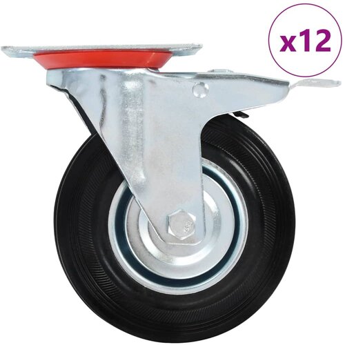 vidaXL Okretni kotačići 12 kom 125 mm Cijene