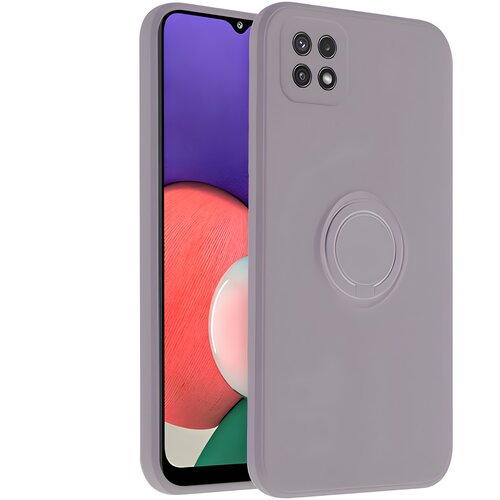 Samsung Puzdro Velvet Finger Case pre Galaxy A22 5G - Siv&aacute; Cene