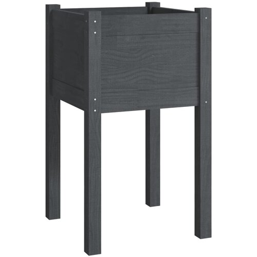 Maison Chic Vrtno cvetlično korito - Cvetlični Lonec sivo 40x40x70 cm trdna borovina, (21790310) Cene