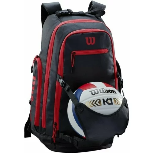 Wilson Indoor Volleyball Backpack Black/Red Nahrbtnik Dodatki za igre z žogo