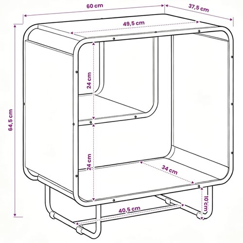  Komoda Crni hrast 60 x 37 5 x 64 5 cm Konstruirano drvo - Crni hrast 60 x 37 5 x 64 5 cm Cene