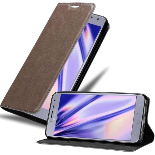 Cadorabo Ohi&scaron;je, združljivo z Samsung Galaxy J4 2018 v kavovinsko rdeča - Za&scaron;čitni ovitek z magnetnim zapiranjem, stoječo funkcijo in režo za kartice, (20560636) Cene