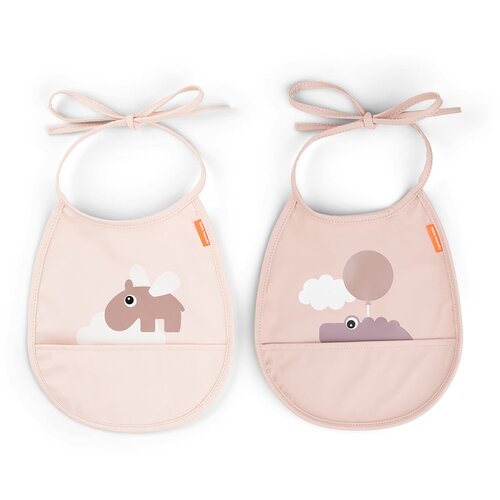 Done By Deer portikle za bebe Playground Happy Clouds, 2 komada, Roze Cene