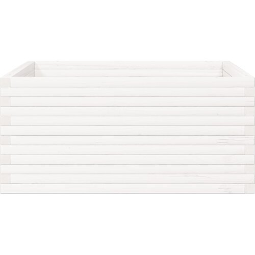  Vrtna sadilica bijela 100x100x46 cm od masivne borovine Slike
