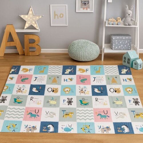 ECO TOYS Edukativna pjenasta dvostrana podloga, Abeceda 150x200 cm Slike