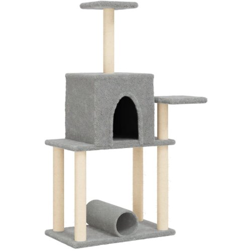  Penjalica za mačke sa stupovima za grebanje svjetlosiva 122 cm Slike