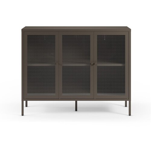Marckeric Siva metalna vitrina 121x90x40 cm Layna – Cijene