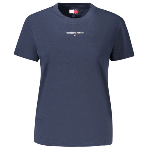 Tommy Hilfiger ženska majica kratkih rukava s vezenim logom tamnoplava Slike