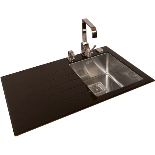 Sink Solution stekleno pomivalno korito X LINE 860 x 540 mm - črna (7020036)