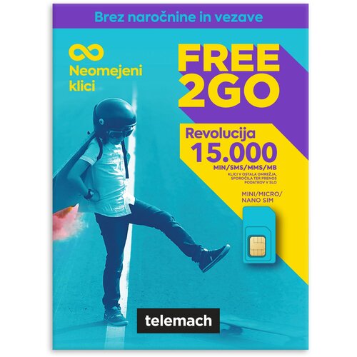 Telemach Sim kartica Free2goREVOLU, (677369) Cene