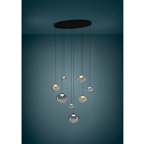 Eglo 390483 - led prigu&amp;scaron;iva luster na sajli pantoja 8xLED/5,8W/230V bež/dimljena +do Slike