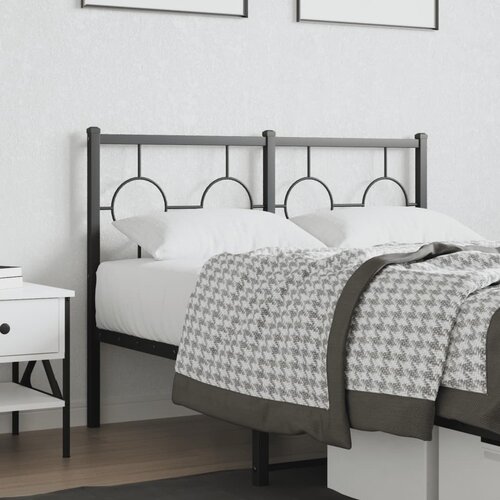 VidaXL Metalno uzglavlje crno 120 cm Slike