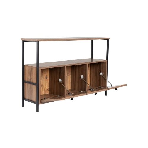 Hanah home Pomoćni stol u dekoru oraha u tamnoj prirodnoj boji 29,5x120 cm Solace &amp;ndash; Slike