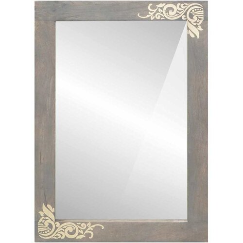  Zrcalo za kupaonicu s ogledalom Siva 70 x 50 x 2,5 cm Slike