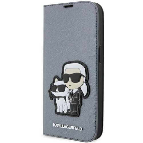 Karl Lagerfeld OVITEK SAFFIANO KARL&CHOUPETTE ZA IPHONE 14 PRO MAX - SREBRN, (21898265) Cene