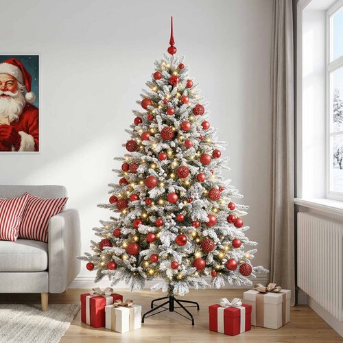  Umjetno božićno drvce s kuglicom 210 cm 300 LED lampica Slike