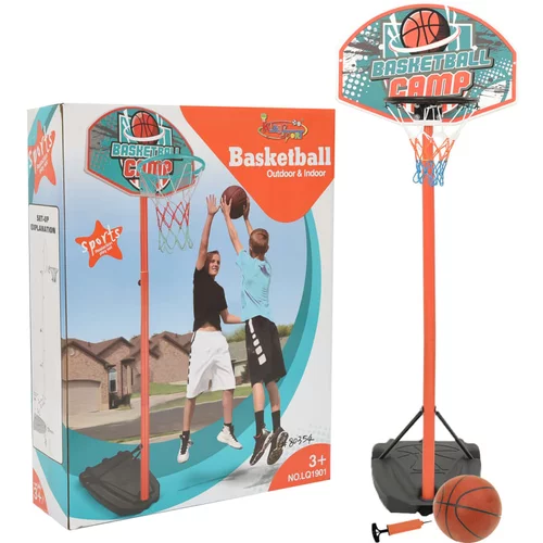 vidaXL Prenosni košarkarski komplet nastavljiv 180-230 cm