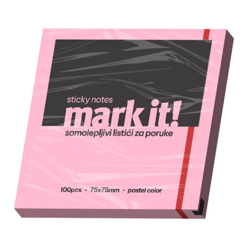 Mark IT Samolepljivi listići Mark 100lis, 75x75mm roze Slike