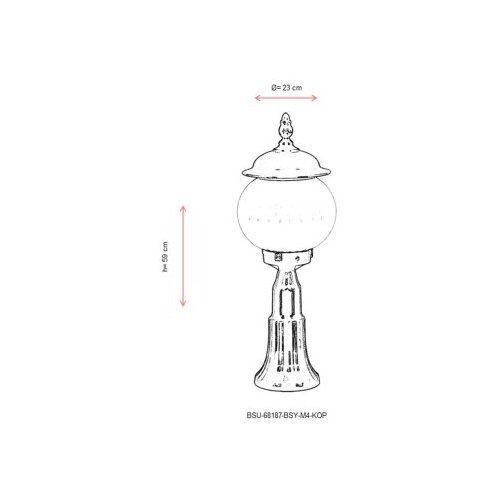 Opviq stubna svetiljka bsu 68187 bsy M4 kop Slike