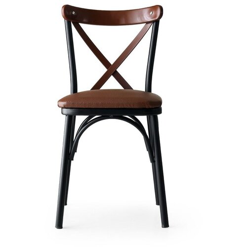 Hanah home Ekol 1332 Set stolica, 4 dijela, crno-smeđa Cene