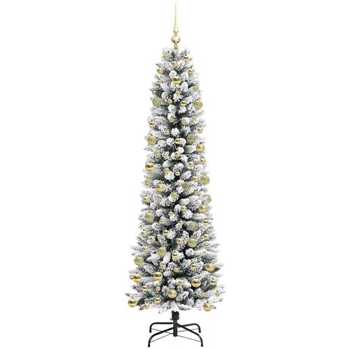 VidaXL Umjetnobožićnodrvce with LEDs Bijelo 210cm PVC Slike